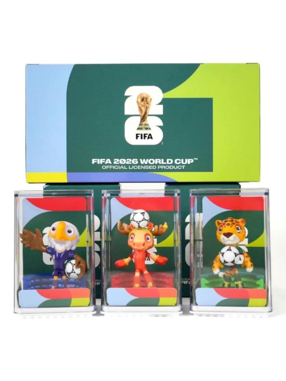 FIFA World Cup 2026 3 Mascots CAN Maple MEX Zayu USA Clutch Official Product New